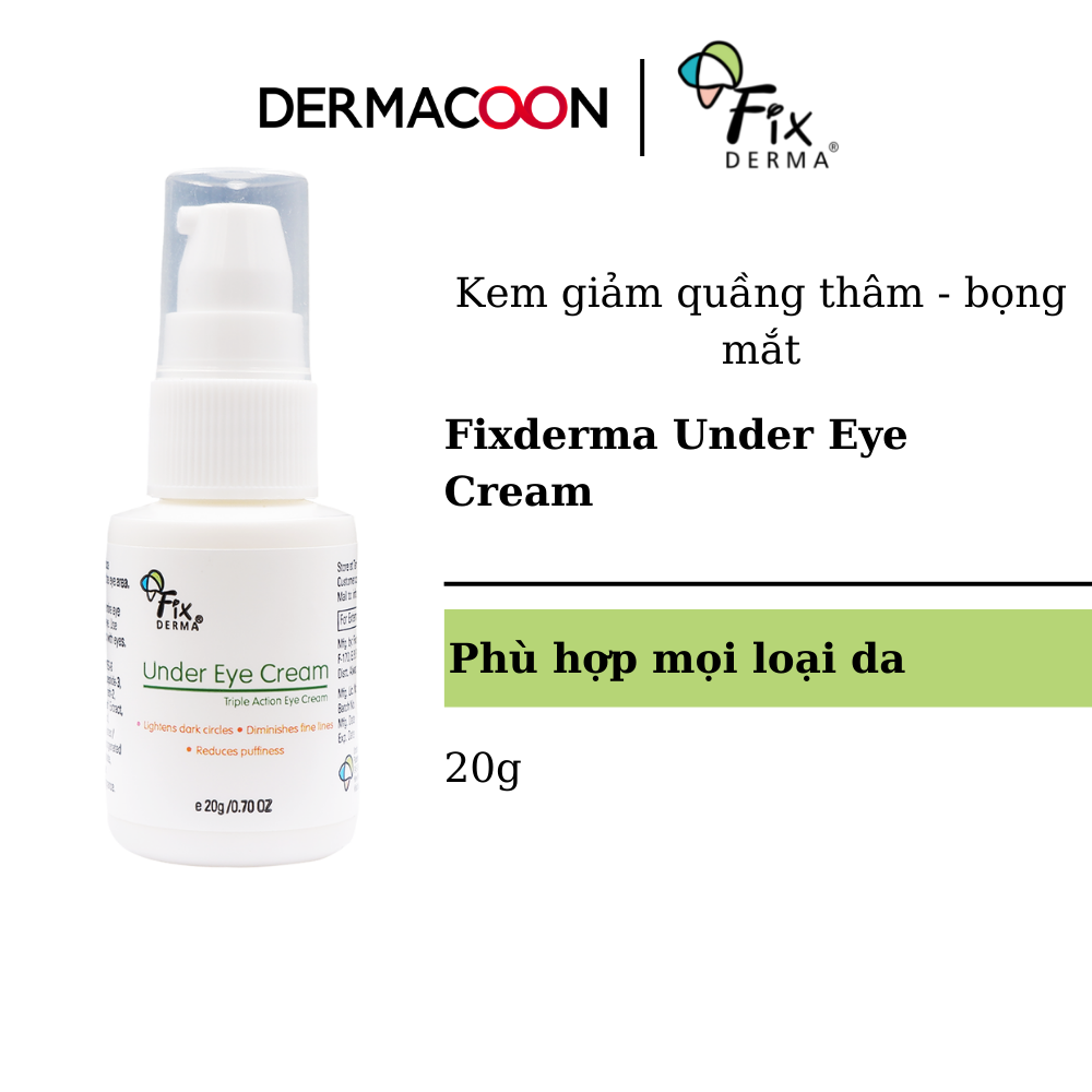 Kem Giảm Quầng Thâm – Bọng Mắt Fixderma Under Eye Cream 20g