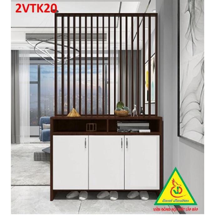 Tủ kệ trang trí kiêm vách ngăn phòng khách , nhà bếp 2VTK20- Nội thất lắp ráp Viendong Adv