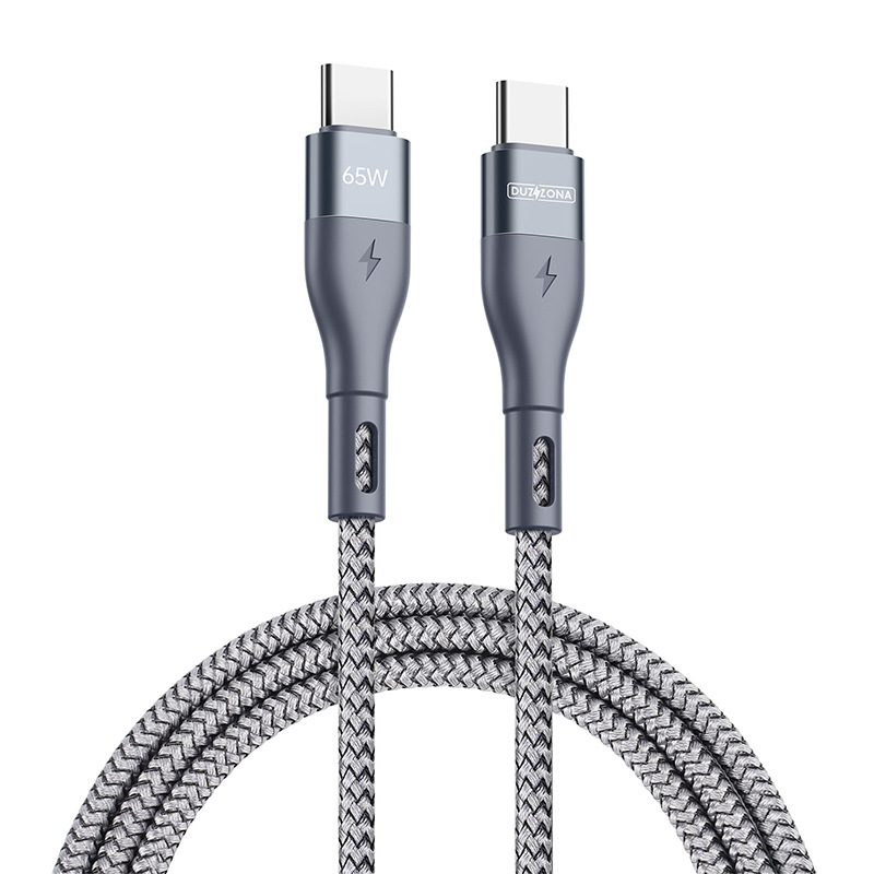 Cáp Sạc Nhanh 65W Type C to Type C, Bọc Dù Duzzona A2 USB C To USB C Cable Compatible with PD 65W_ Hàng Chính Hãng