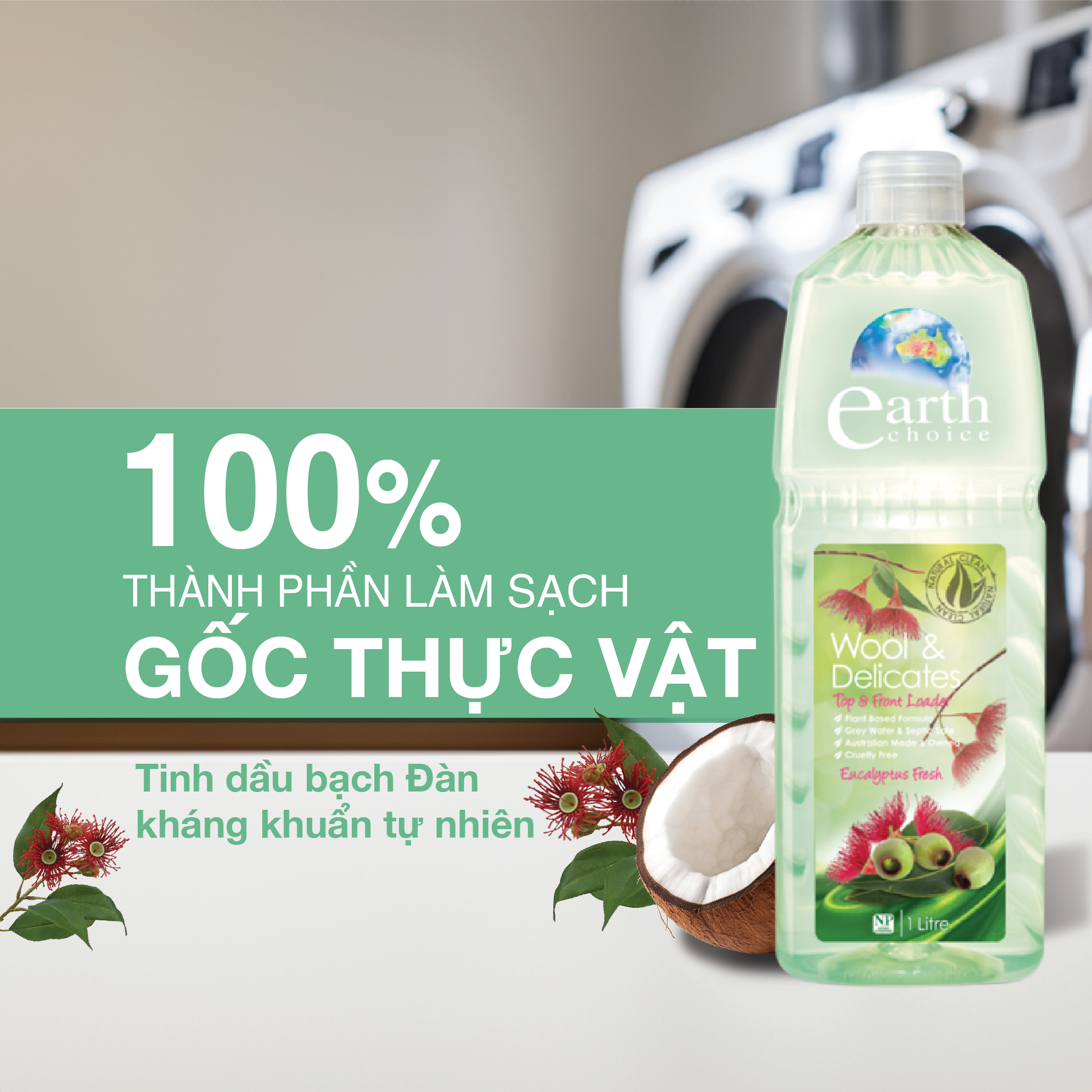 Nước giặt dành cho loại vải cao cấp Earth Choice 1L