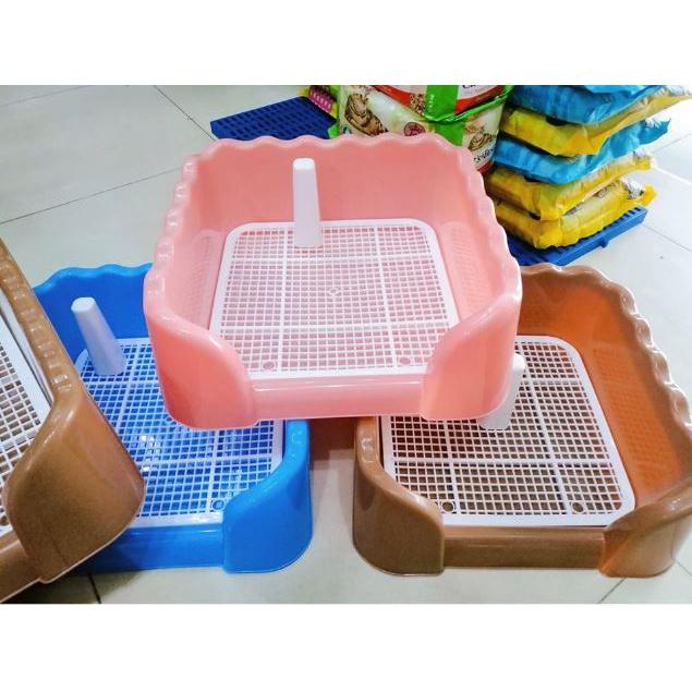 Khay vệ sinh có thành cho thú cưng, khay vệ sinh chó mèo. Nhựa không độc hại.