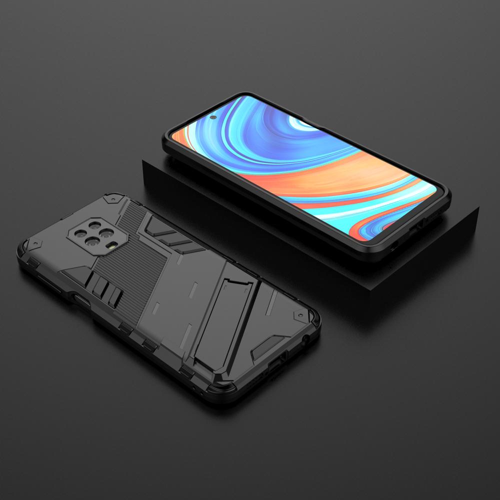 Ốp lưng cho Xiaomi Redmi Note 9 9S Pro Max chống sốc Iron Man PUNK cao cấp kèm giá đỡ