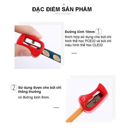 Bộ 12 cây bút chì STABILO EASYgraph tay phải + chuốt PSE4532R + tẩy ER195 (PCE32R/12-HBG)