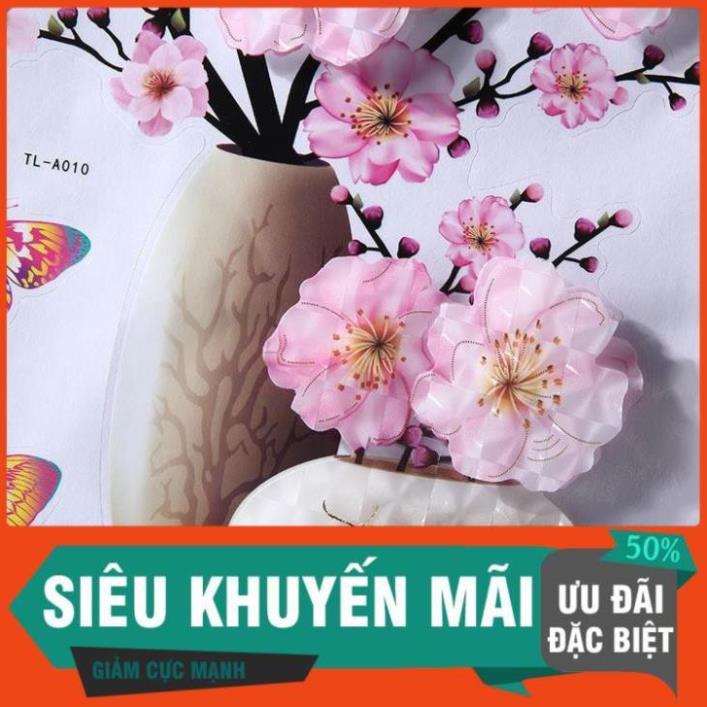 Tranh Decal 3D Hoa Nổi Dán Tường , Tranh Hình Hoa