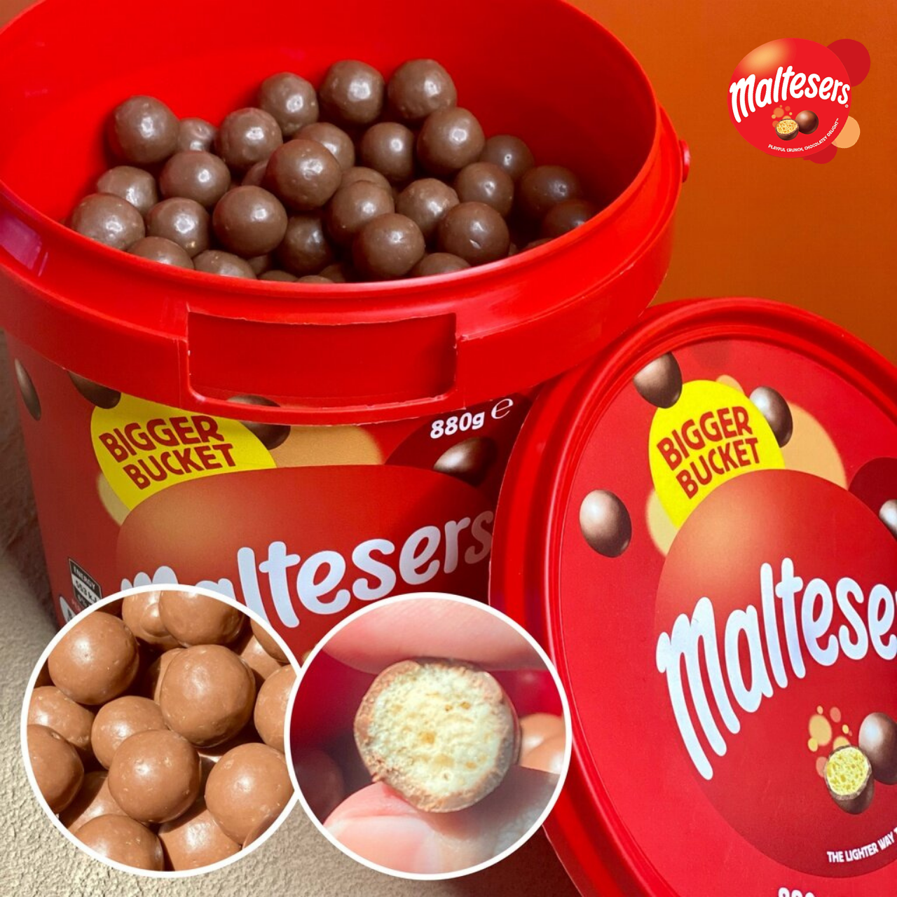 Socola nhân mạch nha Maltesers vị sô cô la sữa mịn màng thơm ngon cùng nhân mạch nha lúa mạch giòn tan - QuaTangMe Extaste