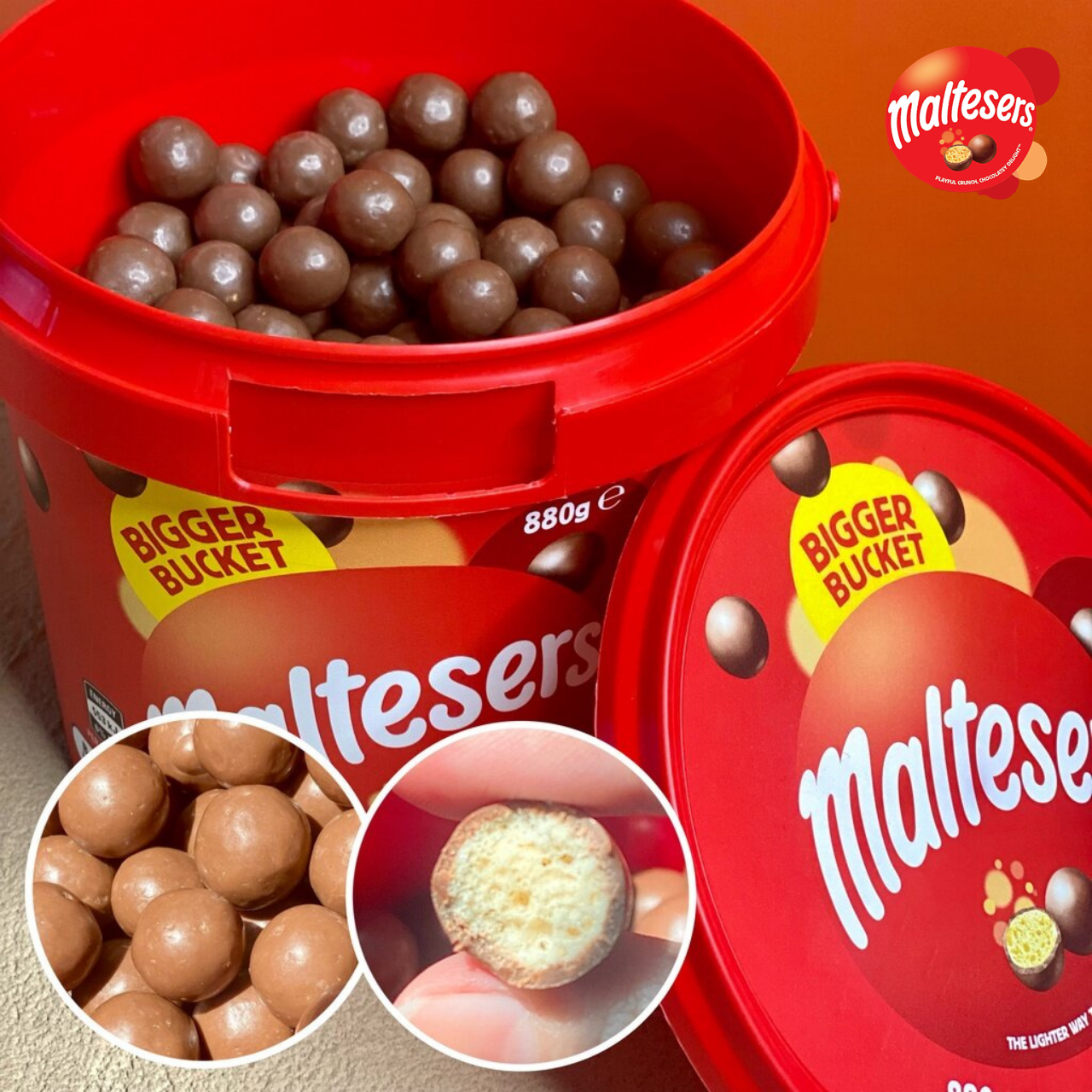 Socola nhân mạch nha Maltesers vị sô cô la sữa mịn màng thơm ngon cùng nhân mạch nha lúa mạch giòn tan (880g/thùng) - QuaTangMe Extaste