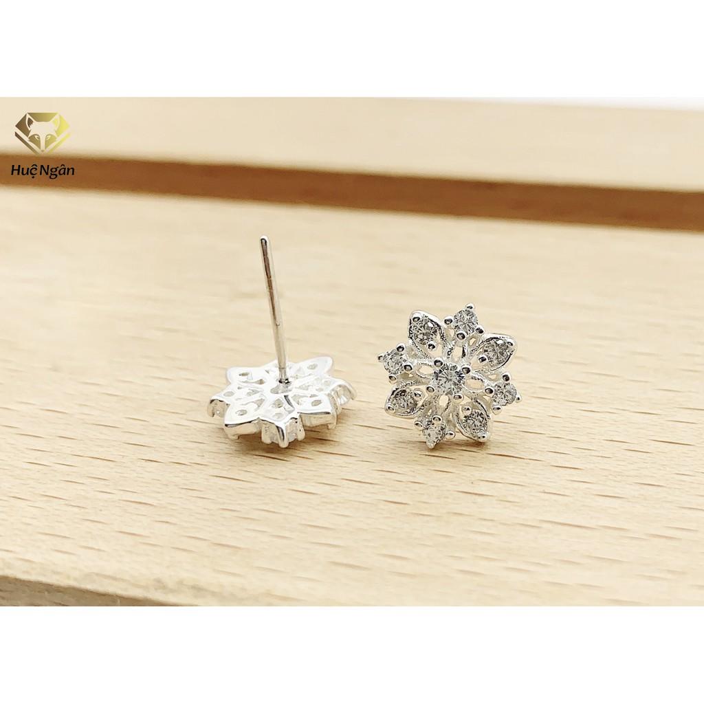 Bông tai bạc Ý 925 Huệ Ngân - Hoa Đẹp YCXR123