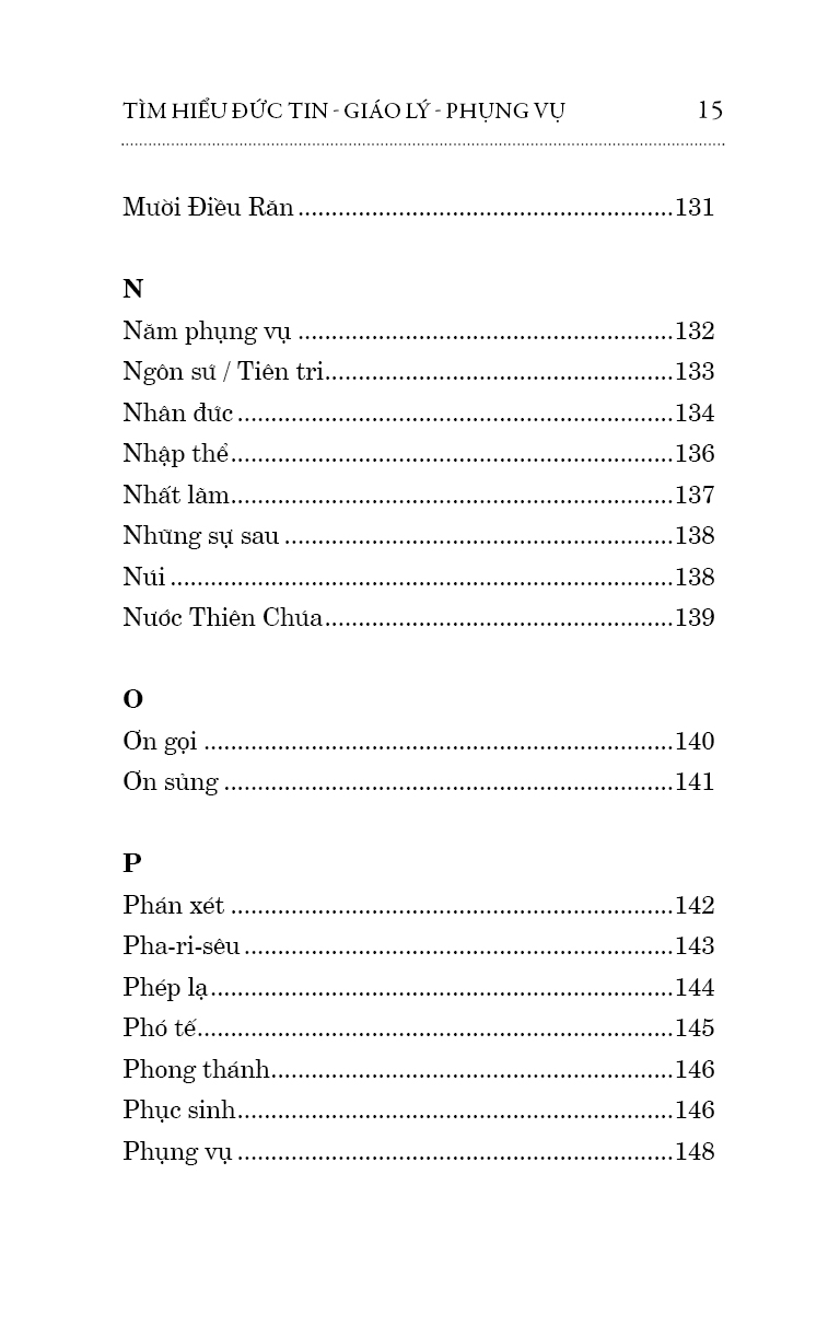 TỪ NGỮ GIẢN LƯỢC – Tìm Hiểu Đức Tin – Giáo Lý – Phụng Vụ