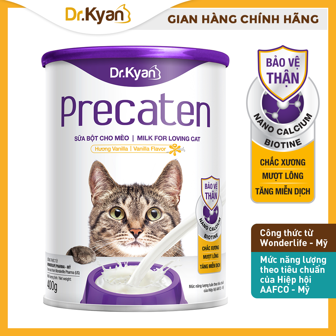 Dr.Kyan - Sữa bột PRECATEN cho mèo lon 400g