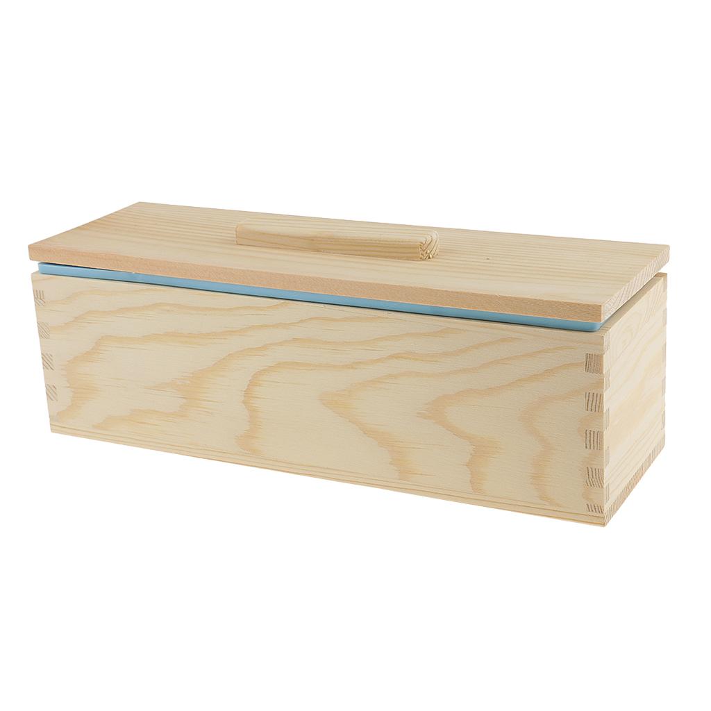 Wood Soap Cutter Mold with Wire Slicer +Silicone Candle Soap Making Mould 1200ml