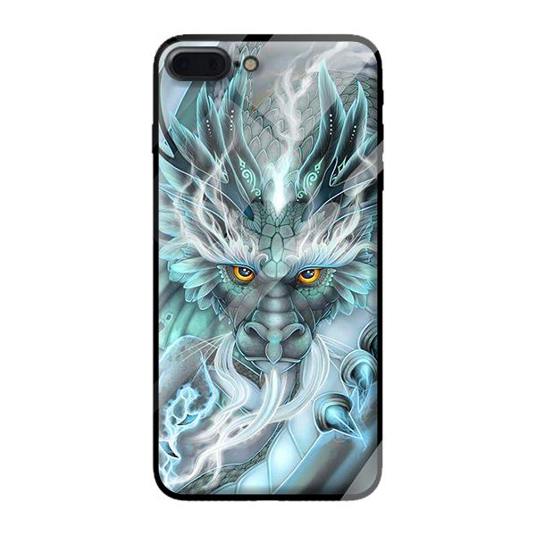 Ốp kính cường lực cho iPhone 8 Plus rồng 4 - Hàng chính hãng