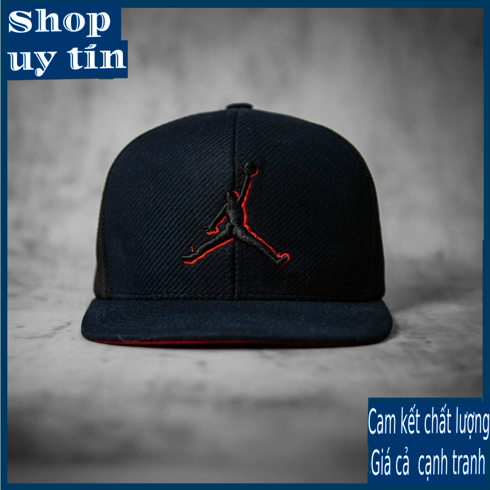 Freeship - MŨ NÓN KẾT LƯỠI TRAI SNAPBACK JD THỜI TRANG NAM NỮ CHẤT LƯỢNG CAO CẤP - màu đen