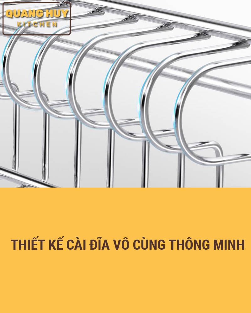 Giá úp bát đa năng nan dẹt inox 304 thương hiệu Grob mã GC304