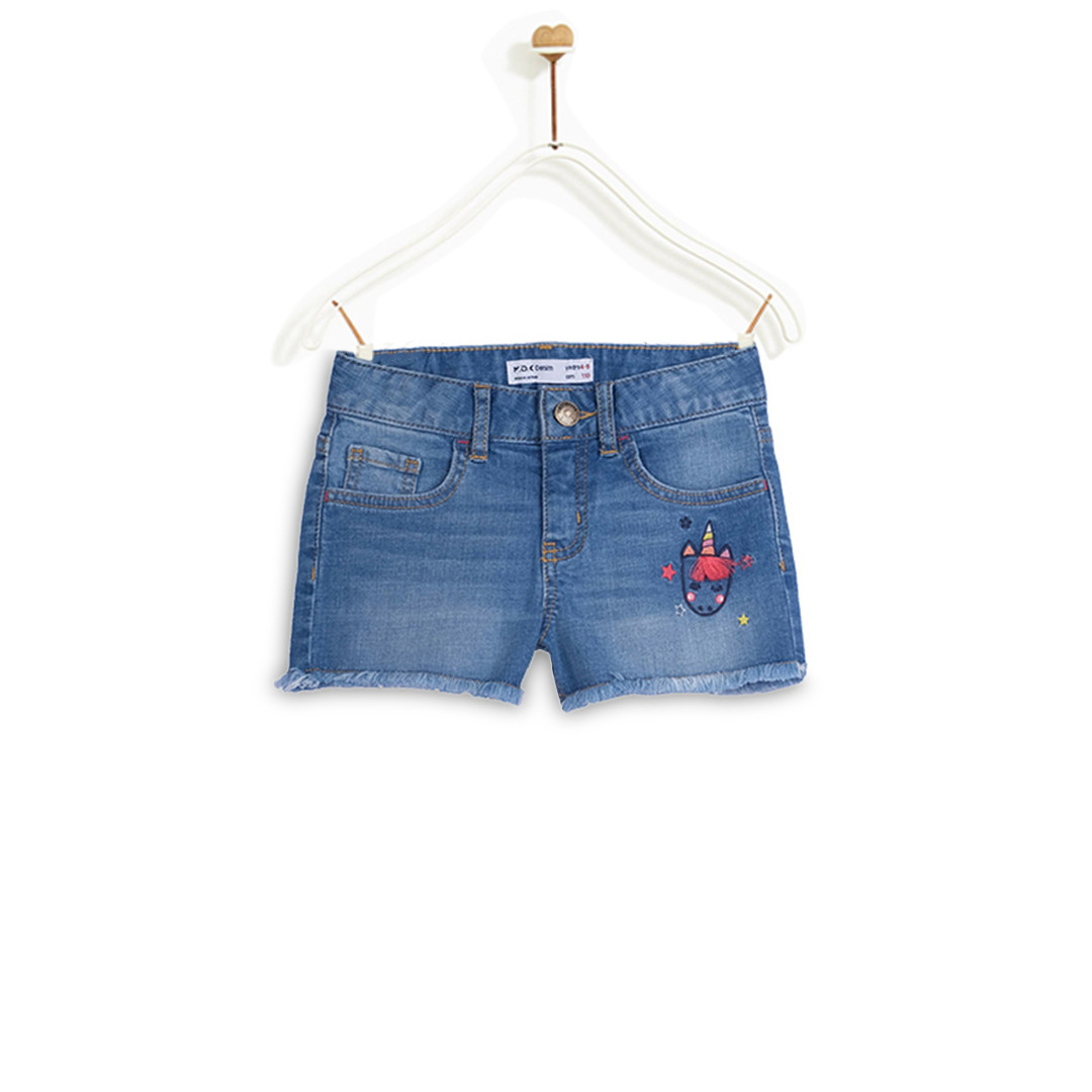 Quần Short Bé Gái M.D.K Unicorn Embroidered Shorts DGHOL20P11