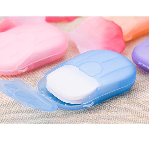 Hộp 20 miếng xà phòng giấy, xà phòng du lịch bỏ túi tiện dụng