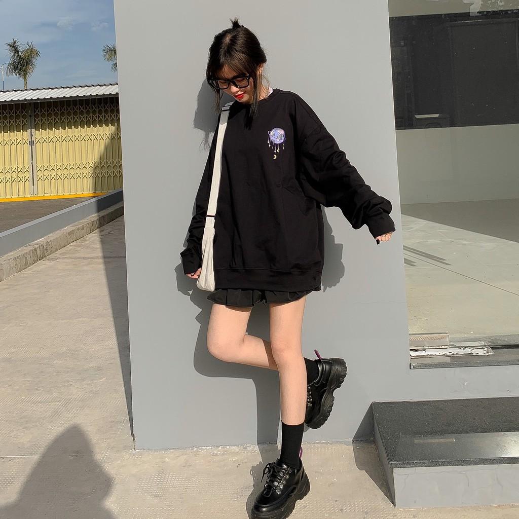 Áo Sweater Nỉ UNI MOON Tay Dài Form Rộng Ulzzang ZoZo_Unisex