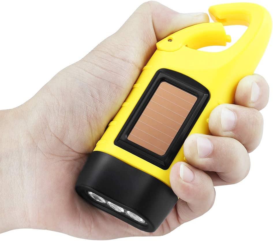 Đèn pin cầm tay LED sinh tồn có thể sạc lại bằng năng lượng mặt trời cho thể thao ngoài trời