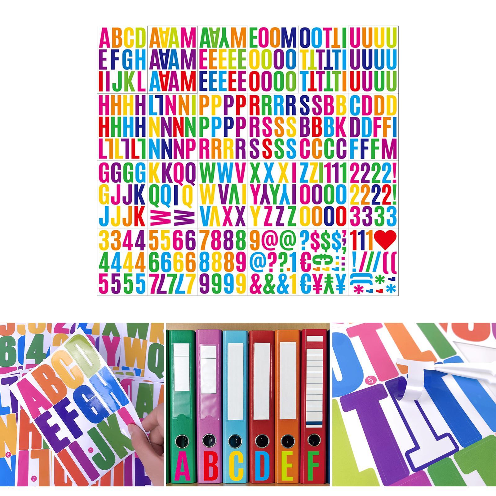 24Pcs Colorful Letter Stickers Art Making Self Adhesive for Window Home