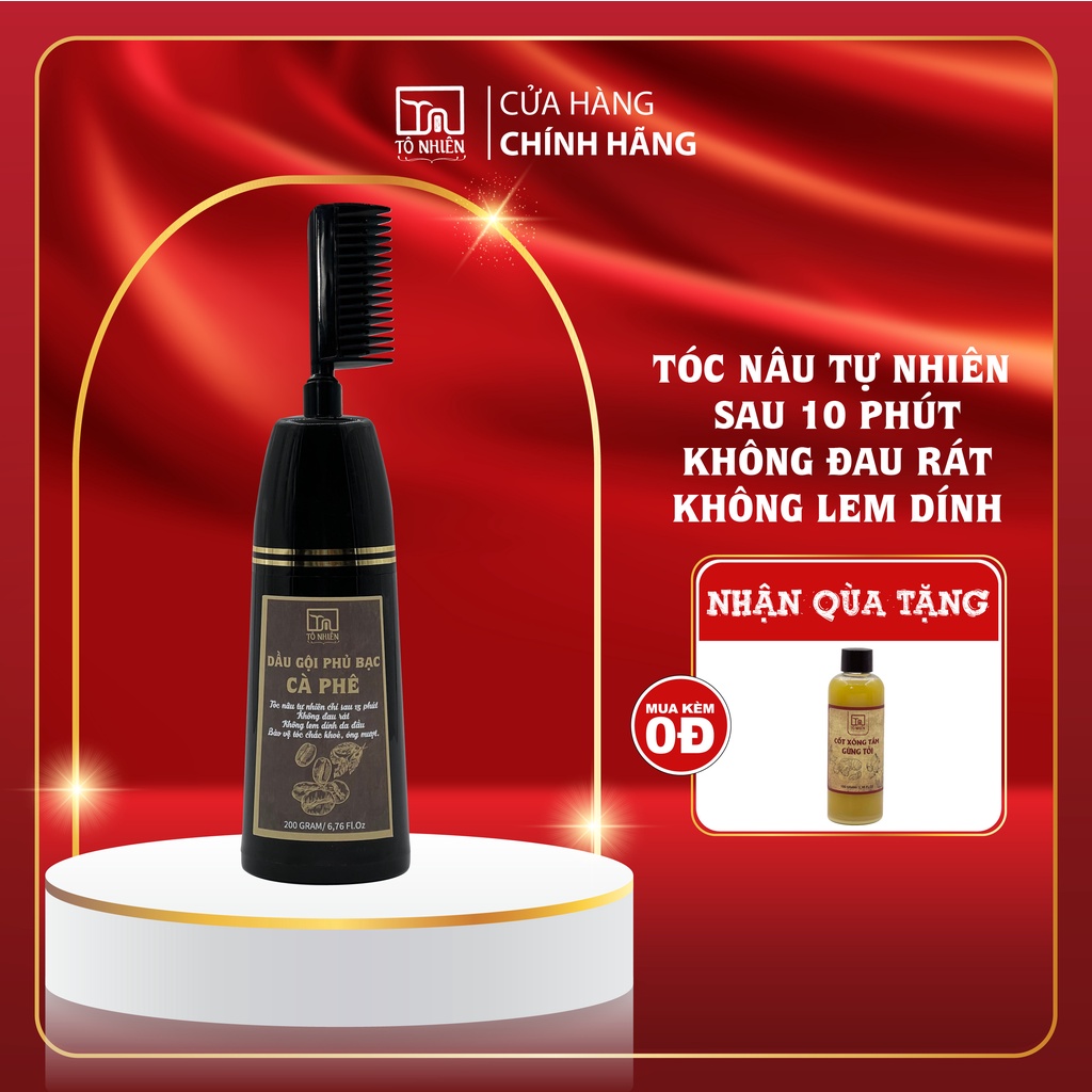 Dầu gội phủ bạc cà phê Tô Nhiên 200g - Giúp ngăn chặn tóc bạc sớm, nâu tự nhiên chỉ trong 15 phút