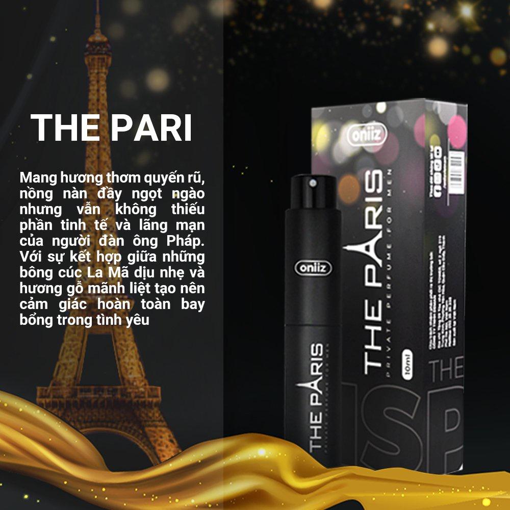 Oniiz Scent - Nước hoa nam giới THE PARIS &amp; THE MIAMI lưu hương toàn thân, thơm cực lâu - Chai xịt 10ml