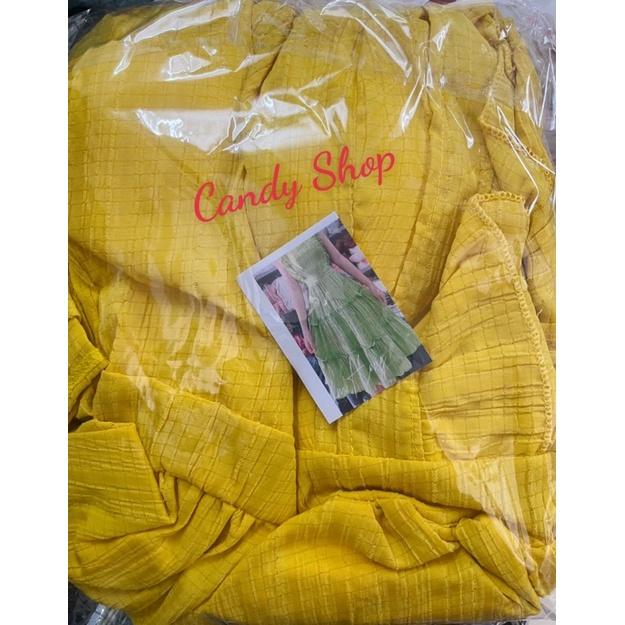 Đầm xoè 2 dây nhún bèo mocking siêu xinh
