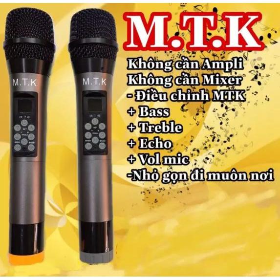 Bộ 2 Micro Không Dây Cao Cấp 1A Điều Chỉnh Echo Bass Treble - Dễ Dàng Mua Mic Không Dây Tốt Đa Năng