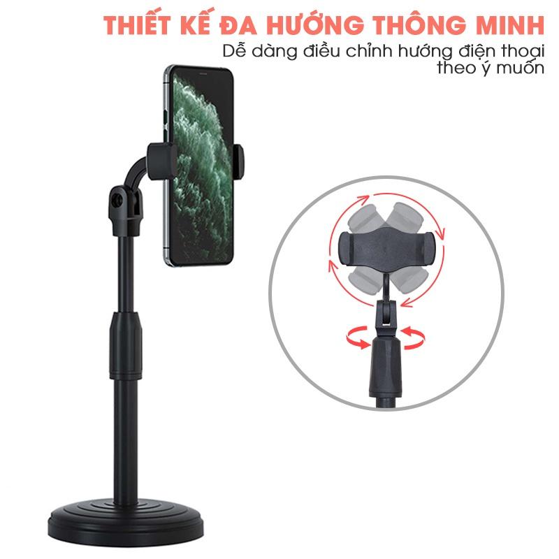 Giá Đỡ Điện Thoại DC01 Livestream Xem Video Xoay 360 Độ