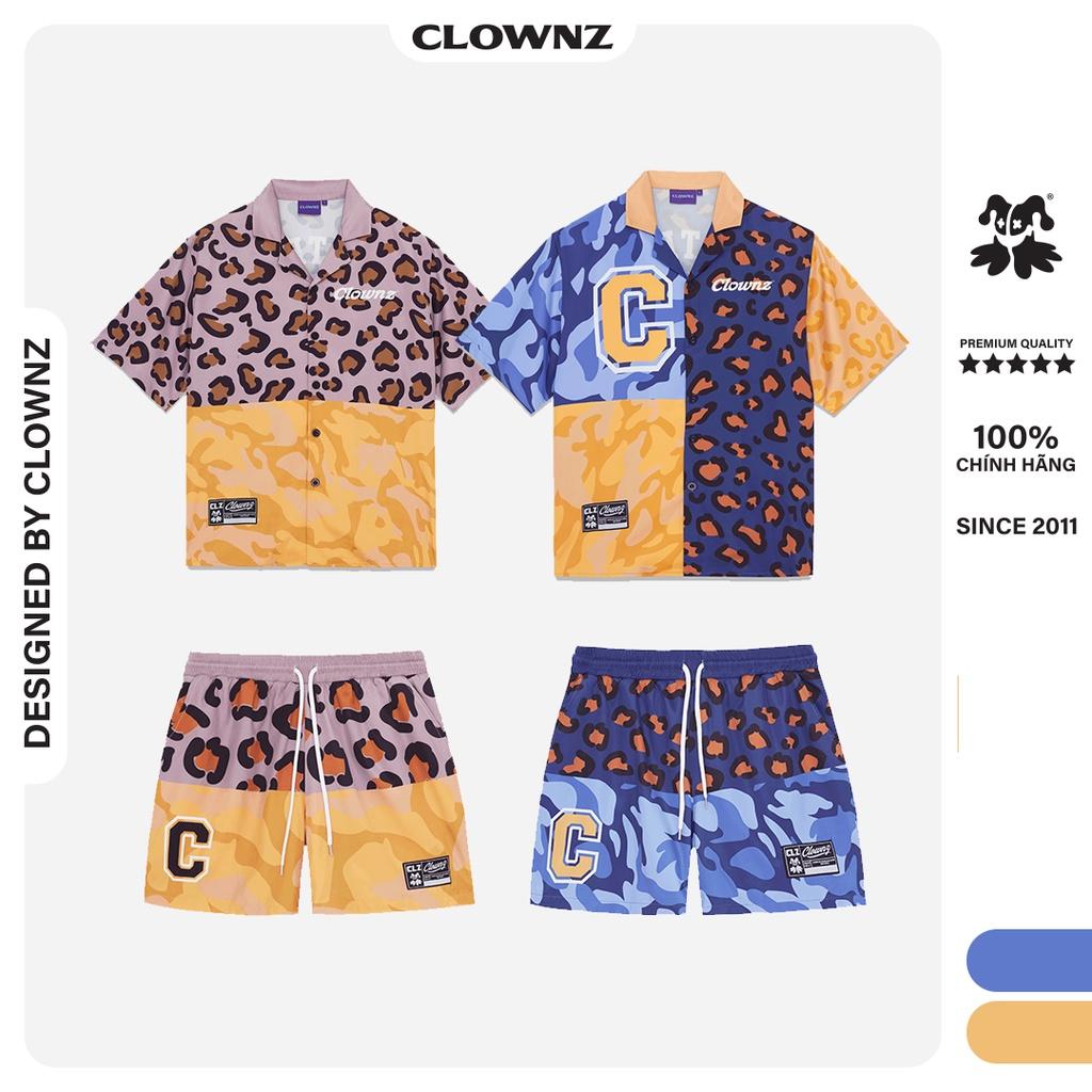 Set sơ mi ngắn tay Leopard Camo Mix họa tiết da báo unisex nam nữ form rộng