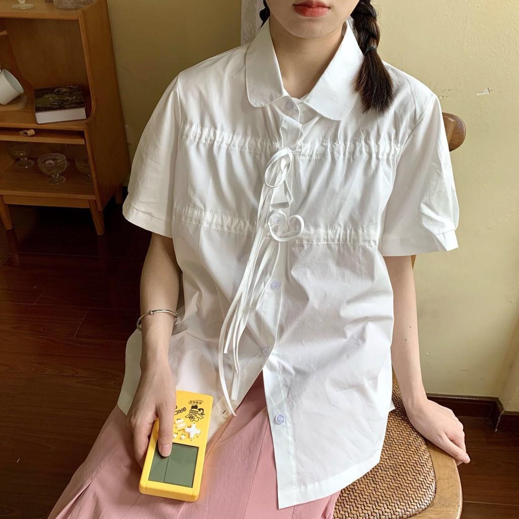 Áo sơ mi nữ cổ sen