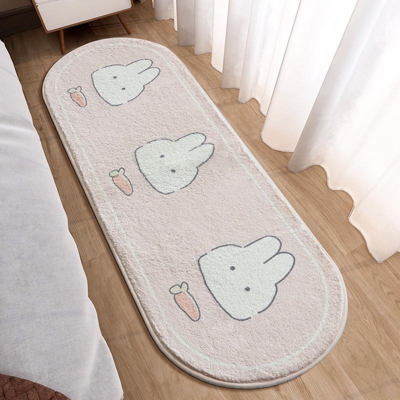 Thảm Trải Sàn Mềm Mại Chống Trượt Hình Hoa Dành Cho Trang Trí Nhà Cửa