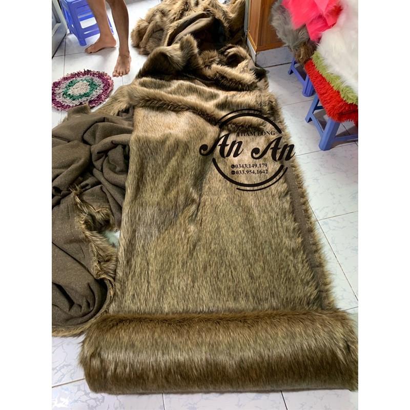 THẢM LÔNG MÀU NÂU CHUỘT LÔNG DÀI