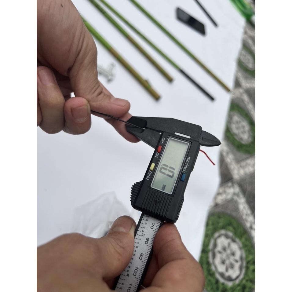 Cần câu tay trúc xanh 3h chất liệu chuẩn carbon lóng trong màu đen-bản mới 2023 thông số trên ảnh