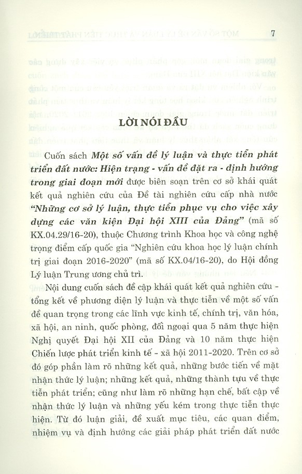 Một Số Vấn Đề Lý Luận Và Thực Tiễn Phát Triển Đất Nước: Hiện Trạng - Vấn Đề Đặt Ra - Định Hướng Trong Giai Đoạn Mới