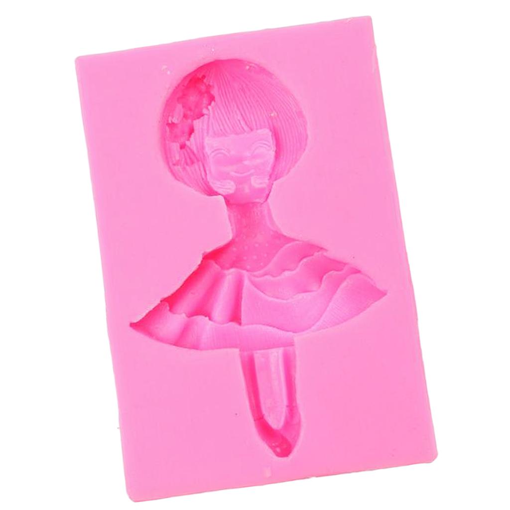 Silicone Cake Mold Fondant Mould Sugarcraft Decorating Baking Dancing Girl