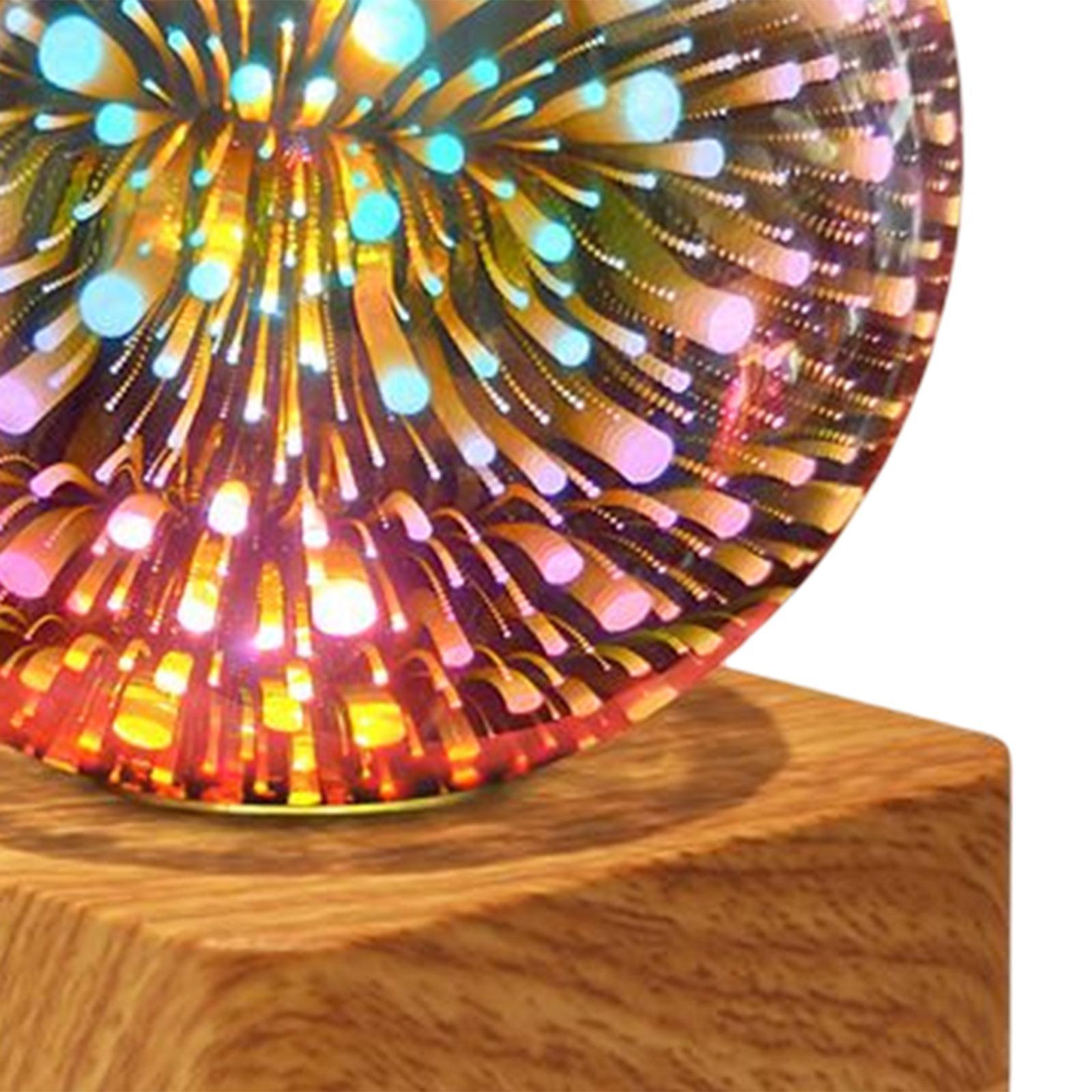 USB Powered LED 3D Glass Ball Night Light for Holiday Christmas Party Decor