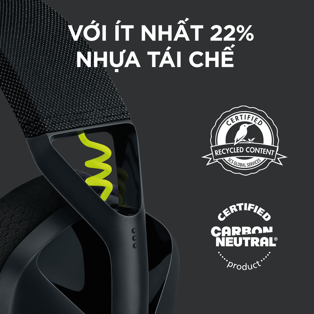 Tai nghe game không dây Bluetooth và Lighspeed Logitech G435 – Mic ảo tích hợp, nhẹ, tương thích PC, Điện thoại, PS4, PS5 -Hàng chính hãng