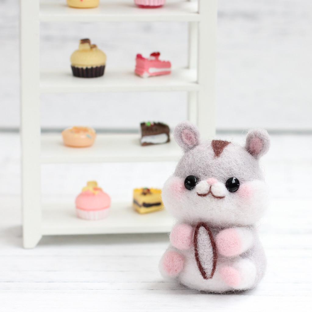 Hamster Needle Felting Kit DIY For Beginners with Basic Tools and Tutorials