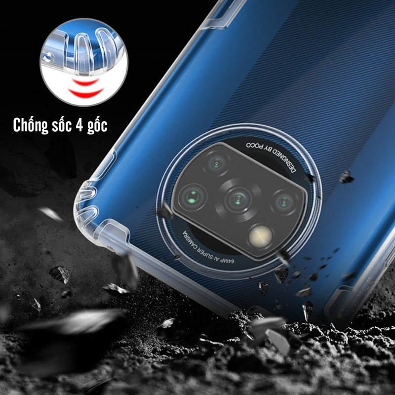 Ốp lưng cho Xiaomi Poco X3 NFC TPU trong suốt Nillkin NATURE - Hàng nhập khẩu
