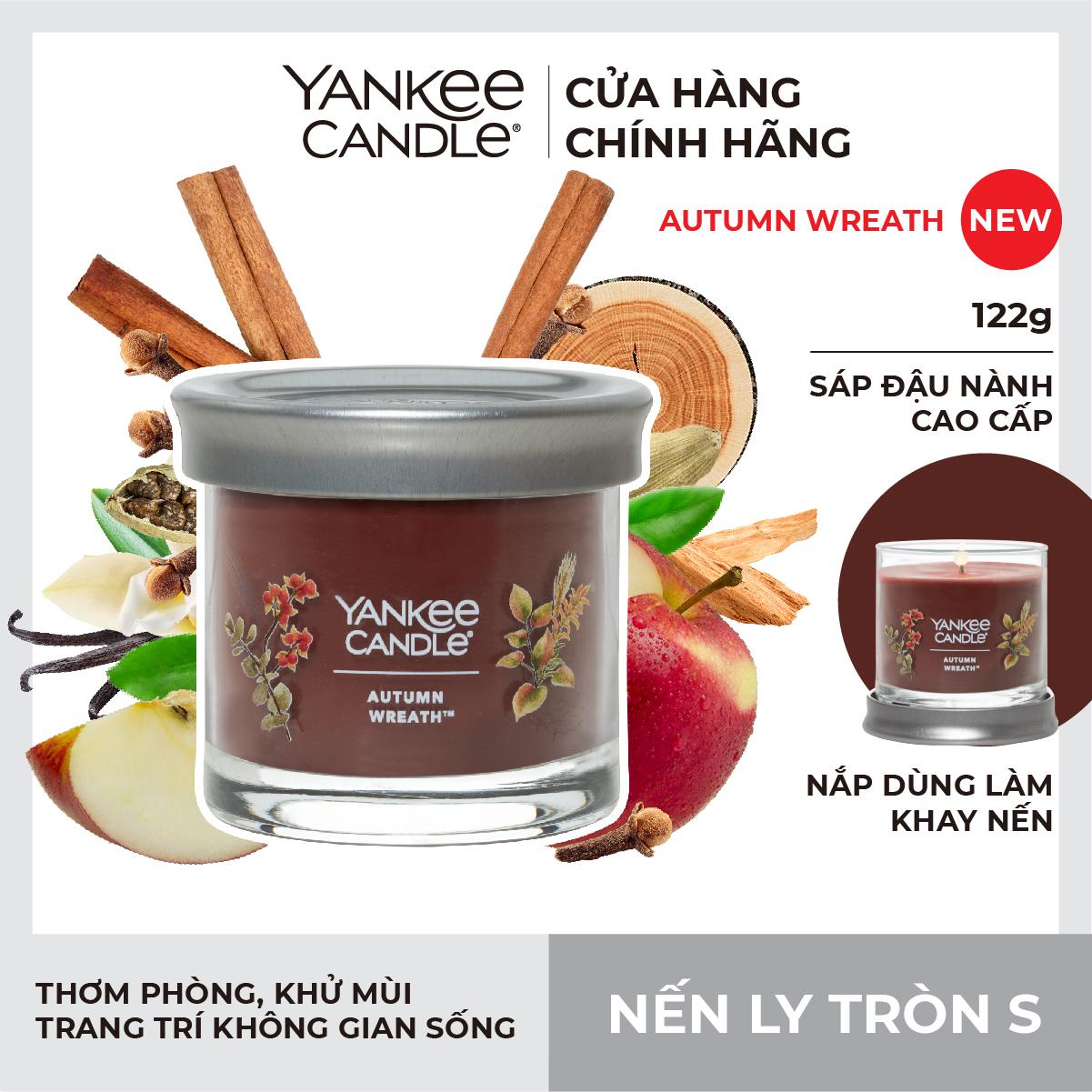 Nến ly tròn sáp đậu nành Yankee Candle size S (122g) - Autumn Wreath