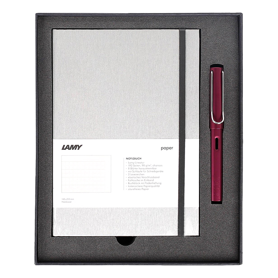 Gift Set Lamy Notebook A5 Softcover Grey + Lamy Al-Star Purple - GSNAl008