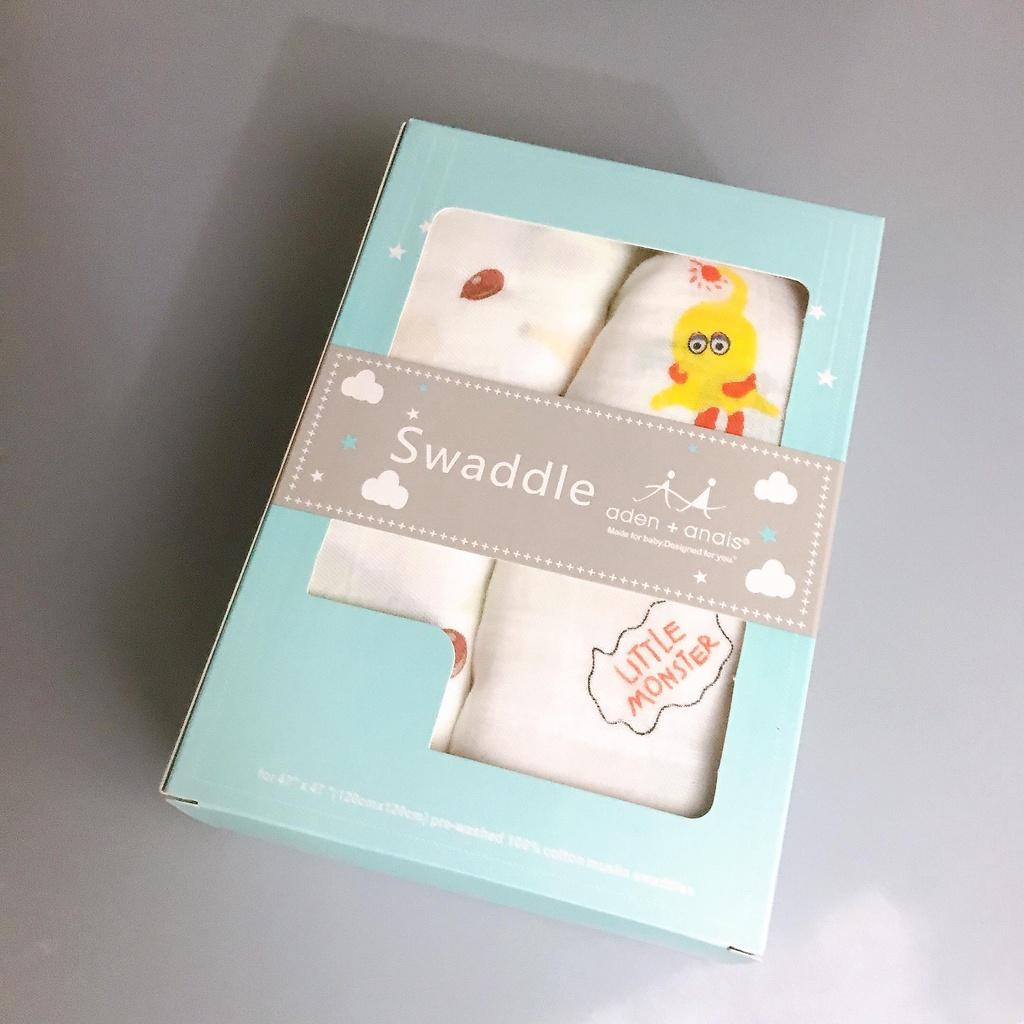 Hộp 2 chiếc khăn tắm 2 lớp 100% cotton muslin SWADDLE aden + anais kích thước 120cmx120cm cho bé trai, bé gái