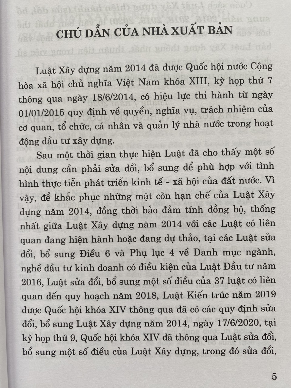 Luật Xây Dựng ( hiện hành ) ( sửa đổi, bổ sung năm 2016, 2018, 2019, 2020 )