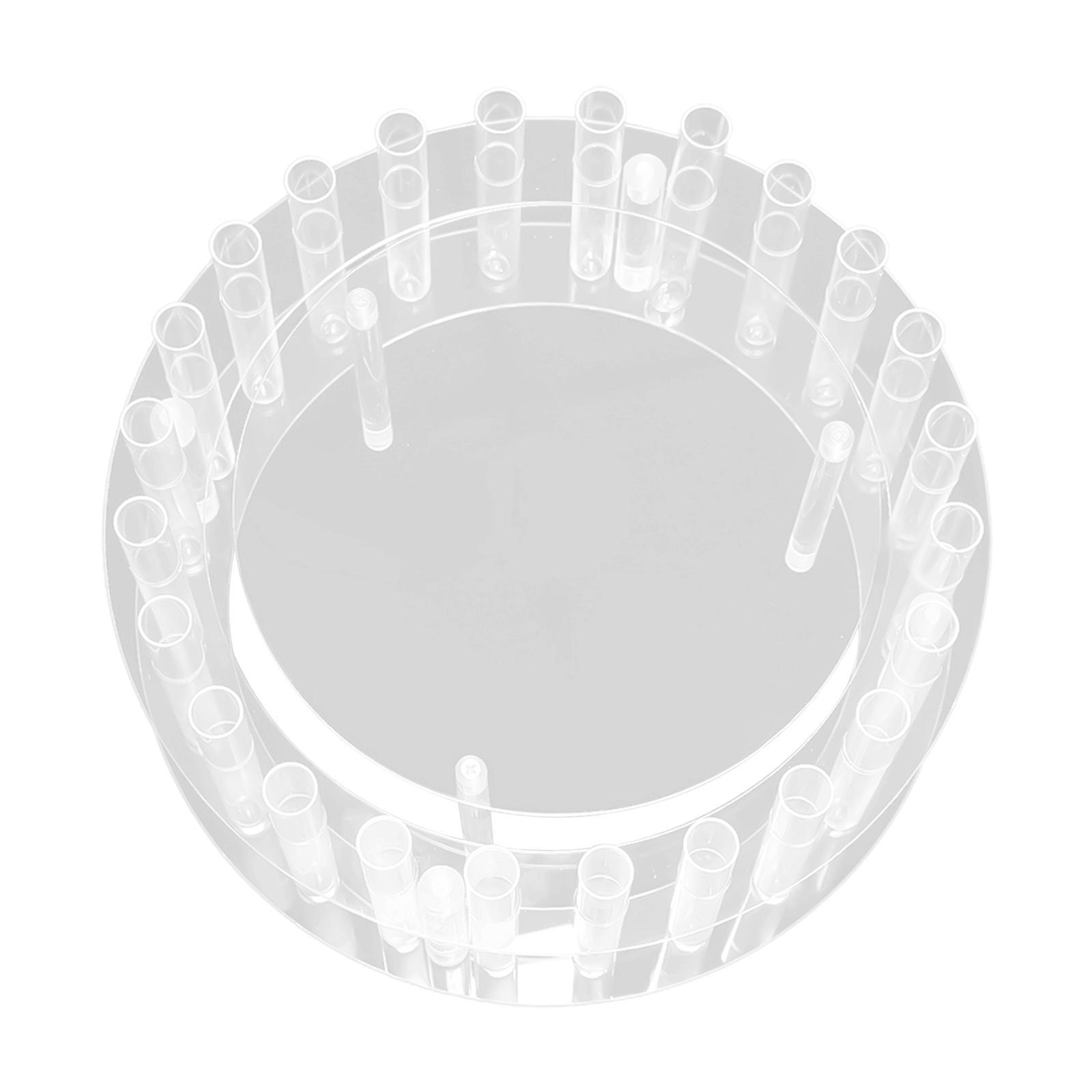 Acrylic Fillable Cake Stand Clear Cake Riser Cylinder Cake Holder Cake Pillars Round Display Stands for Celebration Wedding Party