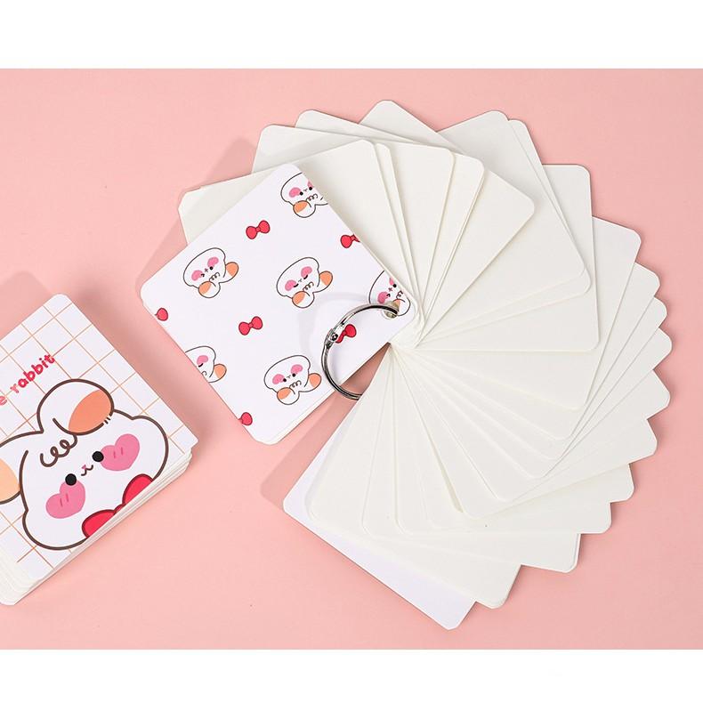 Flashcard Khổ Lớn MeoMeo 80 Tờ 7x7cm Cute