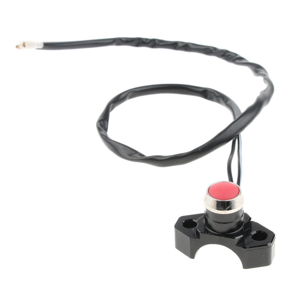 Motorcycle CNC Engine Stop Start Button for Dirt ATV Black