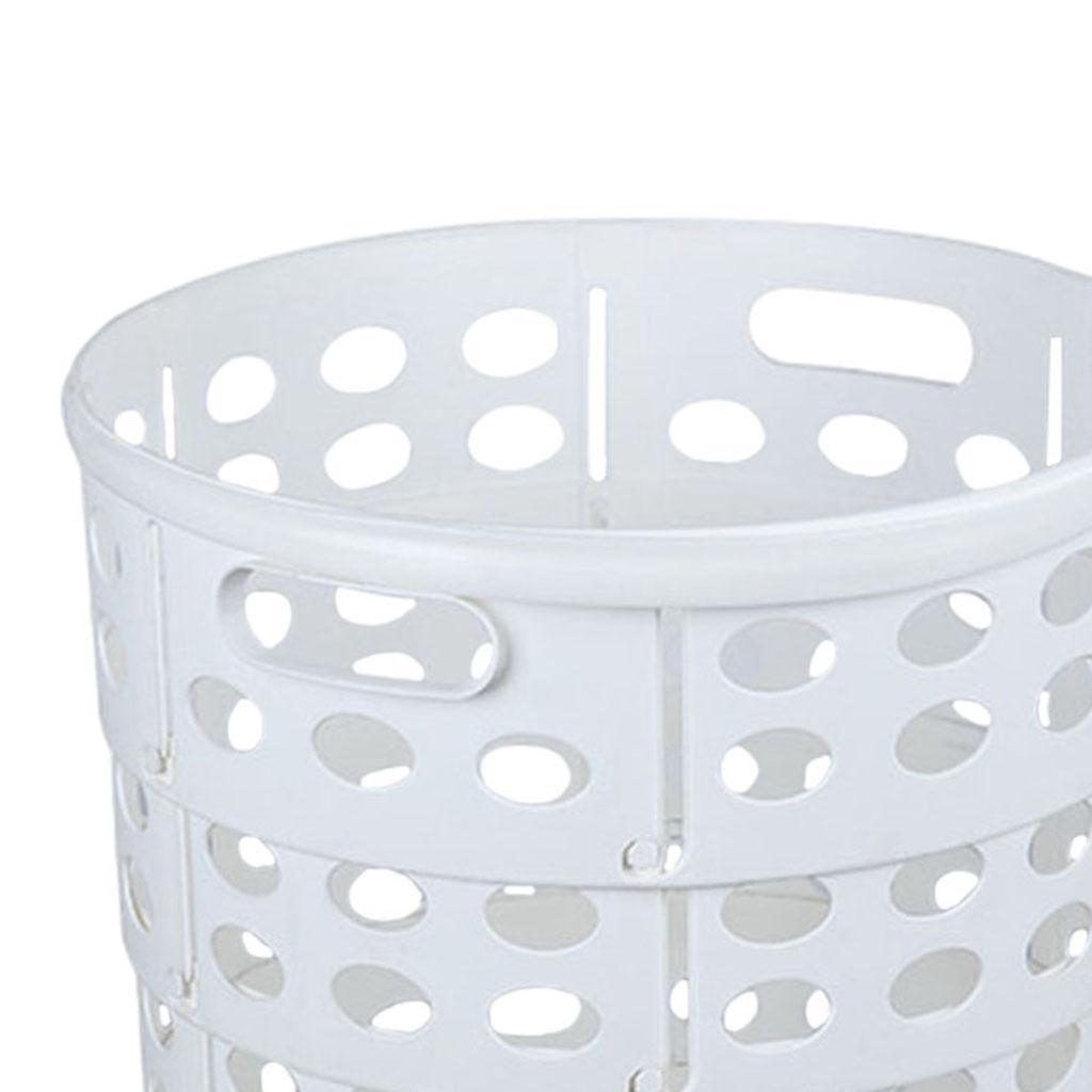 Folding PP Storage Basket Bins Kids Room Clothes Sundries Organizer White