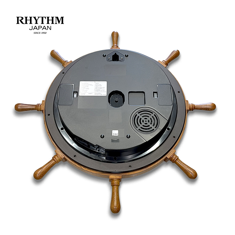 Đồng hồ Rhythm Magic Motion 4MH817WD06 Kt 64.0 x 64.0 x 11.5cm, 4.0kg Vỏ gỗ. Dùng Pin.