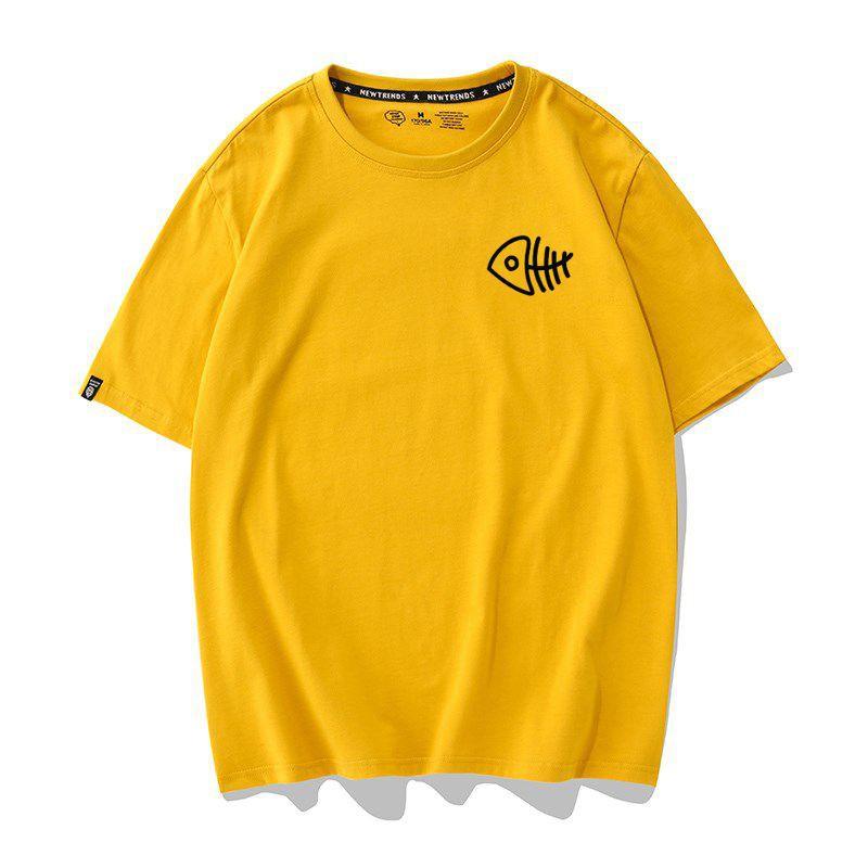 Áo Thun Nữ Tay Ngắn Hình Icon Xương Cá Nhiều Màu - Unisex - Cotton - Mã AT017