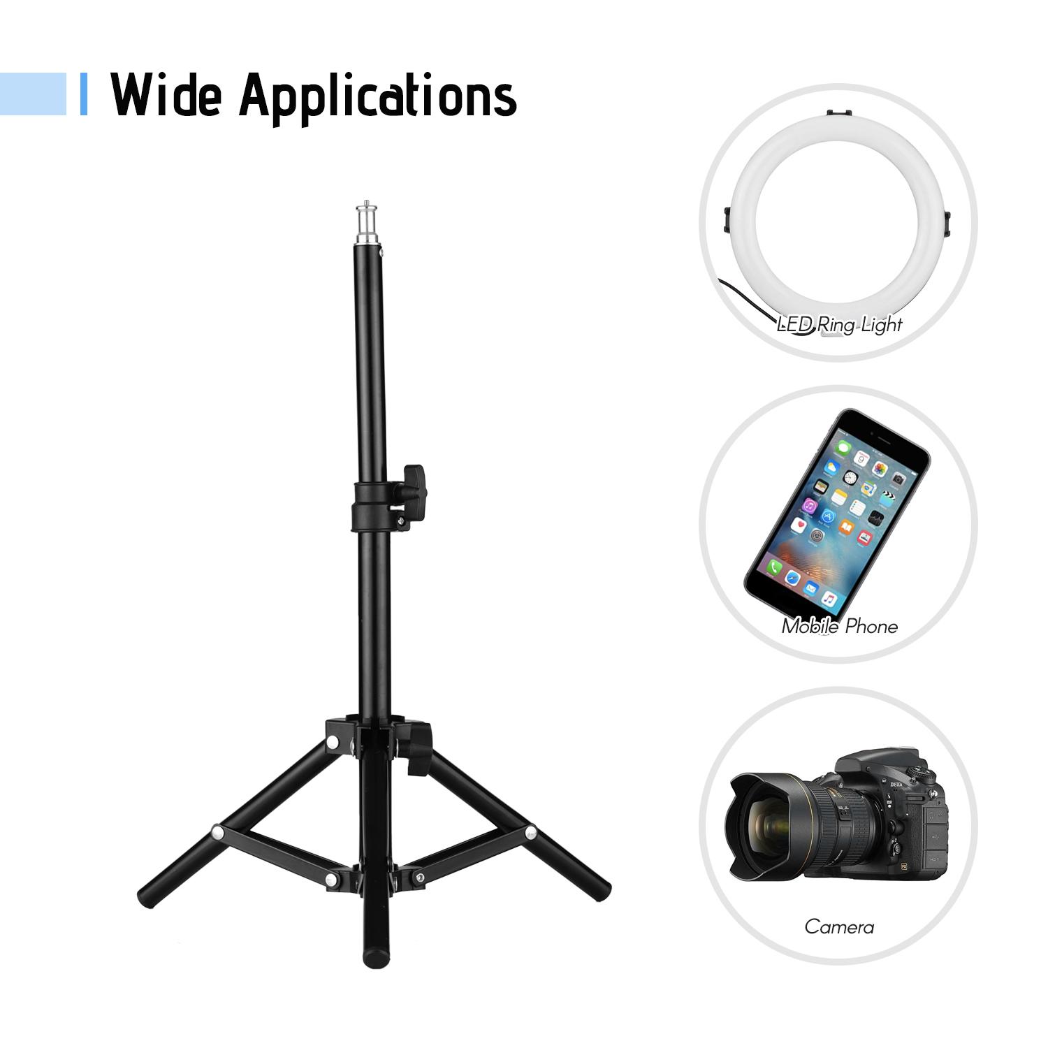 Chân đế điện thoại, máy ảnh bằng hợp kim nhôm có thể điều chỉnh để hỗ trợ đèn flash