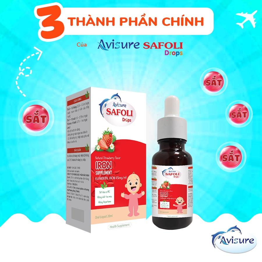 Sắt Avisure Safoli Drops hữu cơ dành cho bé 20ml